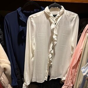 White Ruffled Blouse